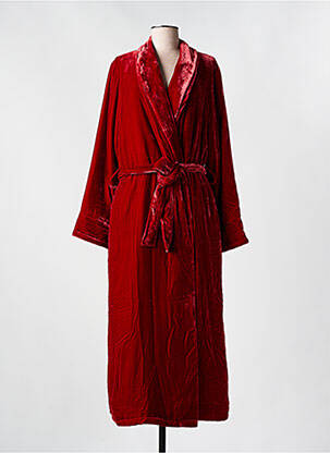 Robe de chambre manches longues rouge fonce VIVIS femme