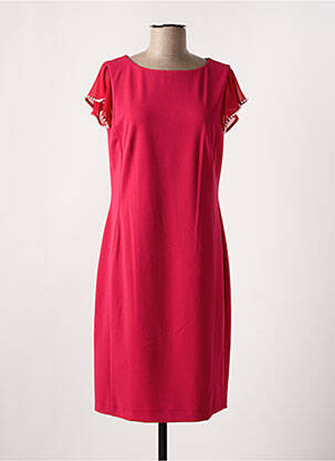 Robe mi-longue manches courtes manches courtes rouge VERA MONT femme