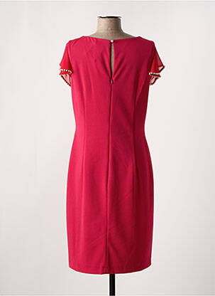 Robe mi-longue manches courtes manches courtes rouge VERA MONT femme