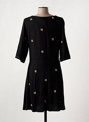 Robe mi-longue manches 3/4 manches 3/4 noir MAMOUCHKA femme