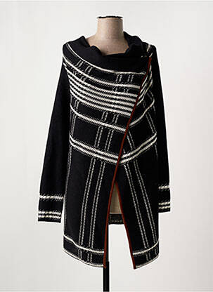 Gilet manches longues fermeture boutonnée sur le devant noir TAIFUN femme