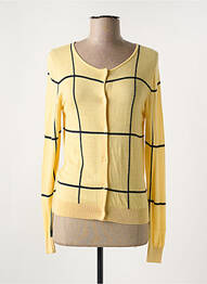 Gilet manches longues coupe cintrée jaune J & W femme