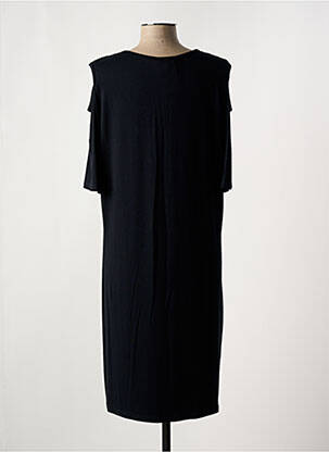 Robe mi-longue imprimé fantaisie manches courtes noir JEAN MARC PHILIPPE femme