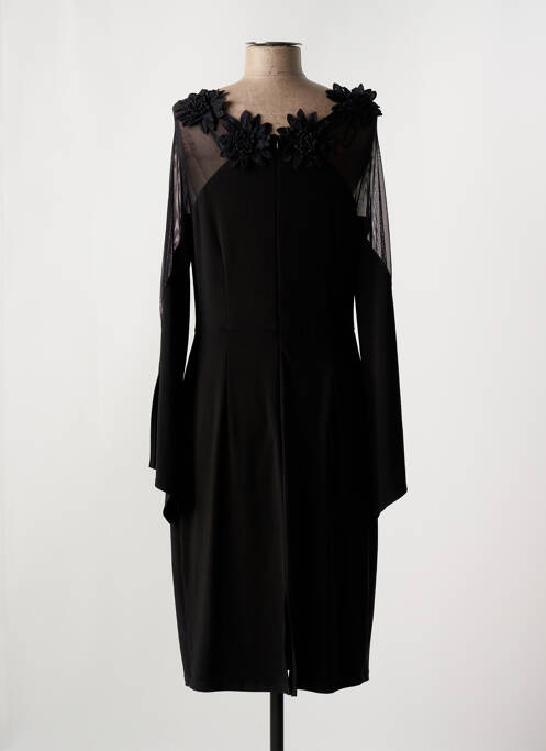 Robe mi-longue manches longues manches longues noir FRANK LYMAN femme