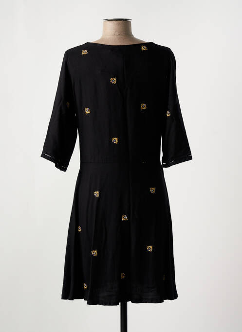 Robe mi-longue manches 3/4 manches 3/4 noir MAMOUCHKA femme