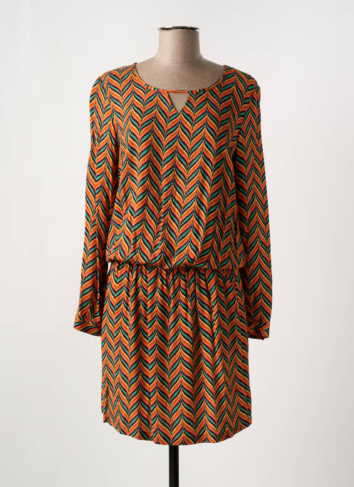 Robe mi-longue orange LE PETIT BAIGNEUR pour femme