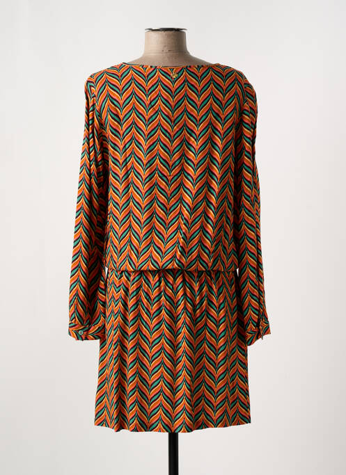 Robe mi-longue orange LE PETIT BAIGNEUR pour femme