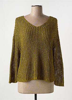 Pull maille ajourée manches longues vert BETTY BARCLAY femme