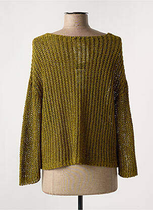 Pull maille ajourée manches longues vert BETTY BARCLAY femme
