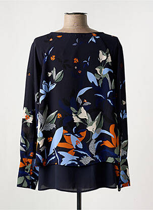 Blouse légère et transparente manches longues bleu COMMA, femme