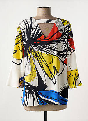 Blouse légère et transparente manches 3/4 blanc MERI & ESCA femme