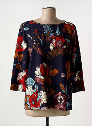 T-shirt stretch manches 3/4 bleu BETTY BARCLAY femme