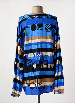 Blouse tissage popeline manches longues bleu BETTY BARCLAY femme