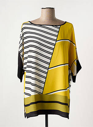Tunique manches longues tissage crêpe jaune TELMAIL femme