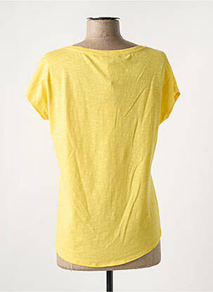 T-shirt sérigraphie manches courtes jaune COMMA, femme