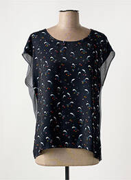 T-shirt imprimé fantaisie manches courtes bleu THALASSA femme
