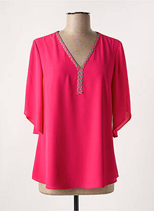 Blouse manches 3/4 manches 3/4 rose TINTA STYLE femme