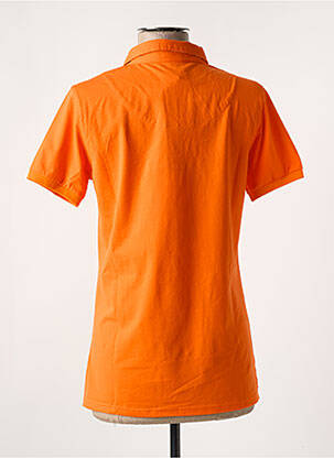 Polo broderie manches courtes orange MARINE DE SAVOIE femme
