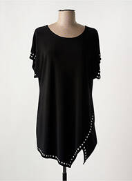 Tunique manches courtes col rond noir JOSEPH RIBKOFF femme