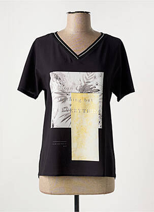 T-shirt noir COMMA, pour femme