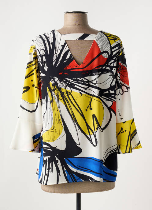 Blouse imprimé fleurs manches 3/4 blanc MERI & ESCA femme