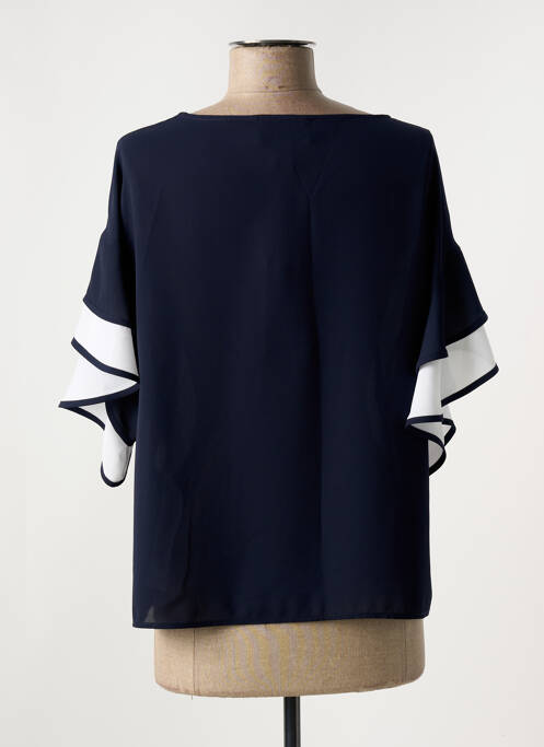 Top coupe fluide manches 3/4 bleu JOSEPH RIBKOFF femme