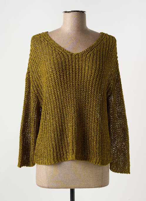 Pull maille ajourée manches longues vert BETTY BARCLAY femme