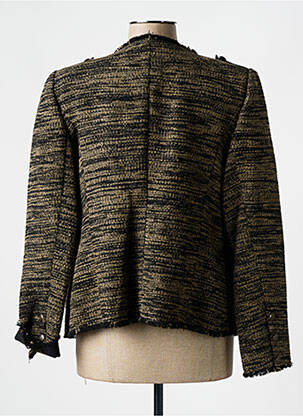 Veste chic manches longues marron EVA KAYAN femme
