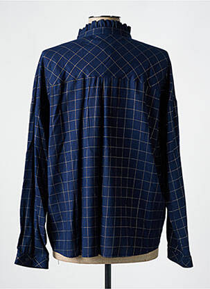 Blouse poignets boutonnés avec fente manches longues bleu LE PETIT BAIGNEUR femme