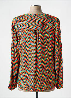 Blouse imprimé fantaisie manches longues orange LE PETIT BAIGNEUR femme
