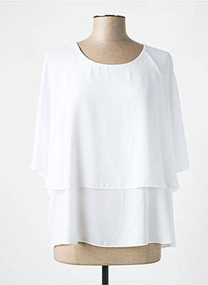 Top coupe fluide manches courtes blanc JOSEPH RIBKOFF femme