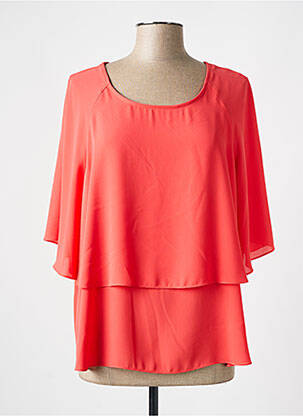 Top coupe fluide manches courtes rouge JOSEPH RIBKOFF femme