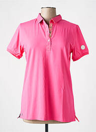 Polo fermeture boutonnée sur le devant manches courtes rose MARINE DE SAVOIE femme