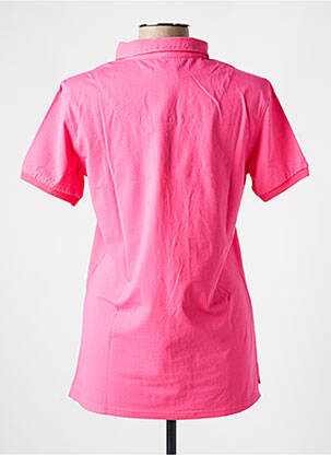 Polo fermeture boutonnée sur le devant manches courtes rose MARINE DE SAVOIE femme