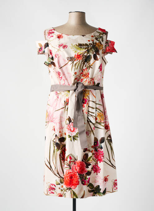 Robe mi-longue beige COMMA, pour femme