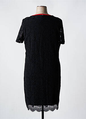 Robe mi-longue manches courtes manches courtes noir SAMOON femme