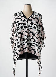 Tunique manches longues imprimé fantaisie noir JOSEPH RIBKOFF femme
