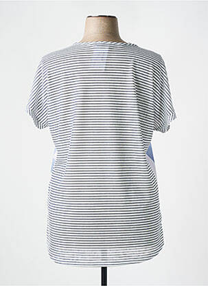 T-shirt imprimé fantaisie manches courtes bleu SAMOON femme