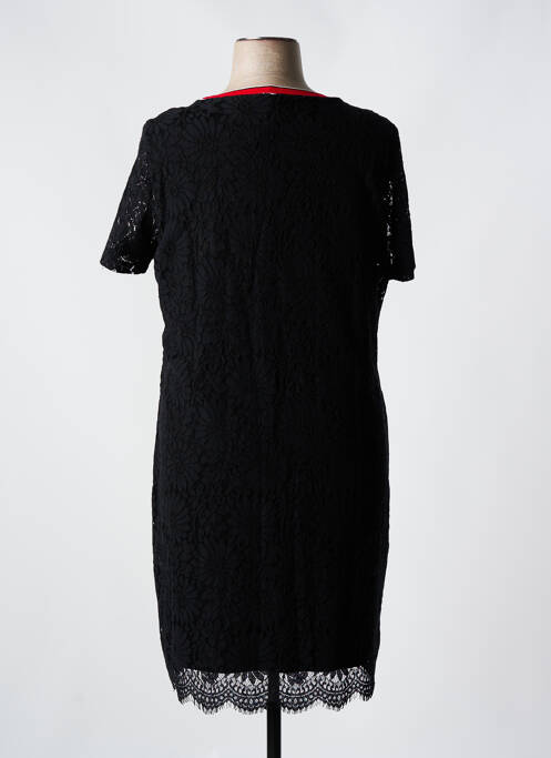 Robe mi-longue manches courtes manches courtes noir SAMOON femme