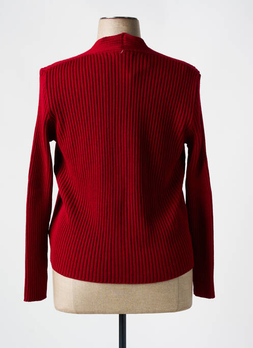 Gilet manches longues rouge I.ODENA pour femme