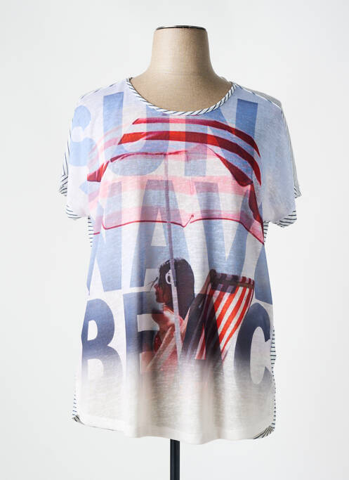 T-shirt bleu SAMOON pour femme