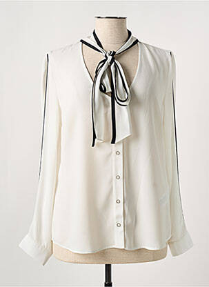 Chemisier tissage crêpe manches longues blanc JOSEPH RIBKOFF femme