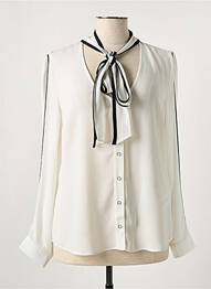 Chemisier tissage crêpe manches longues blanc JOSEPH RIBKOFF femme