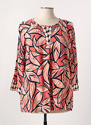 Blouse tissage popeline manches 3/4 rose BETTY BARCLAY femme