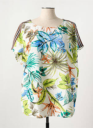Blouse imprimé fleurs manches courtes vert BETTY BARCLAY femme