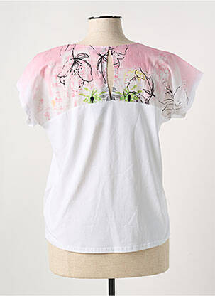T-shirt stretch manches courtes rose LEO & UGO femme