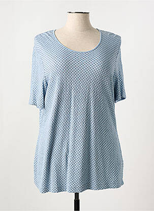 T-shirt stretch manches courtes bleu GERRY WEBER femme