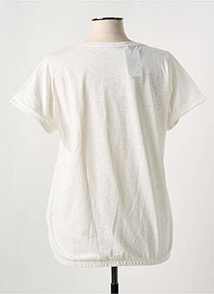 T-shirt sérigraphie manches courtes blanc SAMOON femme