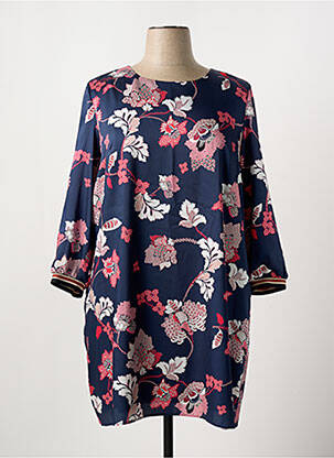 Robe courte manches 3/4 manches 3/4 bleu BARILOCHE femme