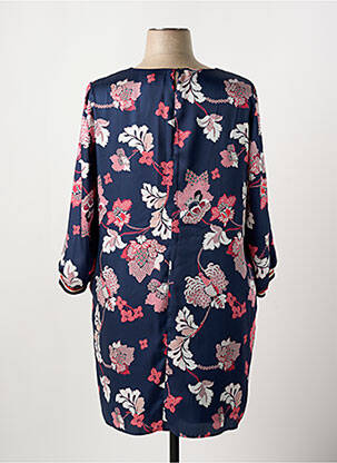 Robe courte manches 3/4 manches 3/4 bleu BARILOCHE femme